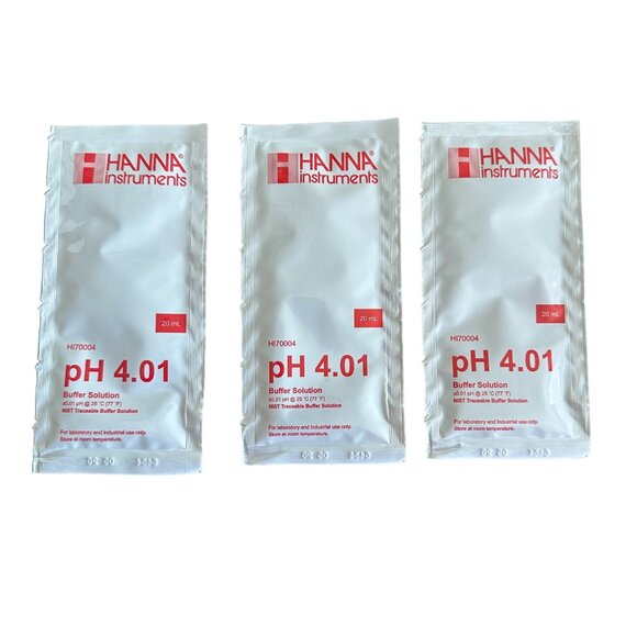 3x 20ml pH 4 Buffer Calibration Solution - 4.01/milwaukee/m10004/hanna/hi70004 - Picture 1 of 8